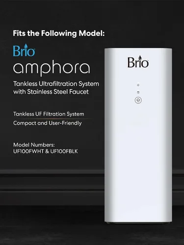 Miniatura 6 de Brio Reemplazo del filtro de agua de ultrafiltración de 3 etapas para sistemas de filtración UF100FBLK y UF100FWHT