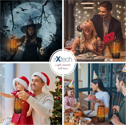 Miniatura 3 de IXTECH Altavoz Bluetooth para exteriores, impermeable, inalámbrico, con luz de llama LED, altavoz Bluetooth para ducha para camping, patio