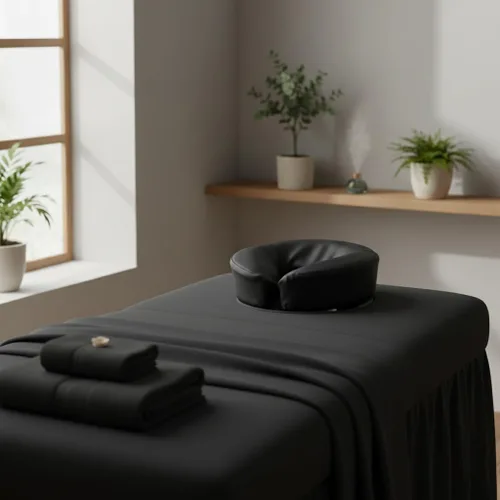 Miniatura 3 de Royal Massage Cojín universal estándar de espuma viscoelástica para mesas de masaje, almohada ergonómica en forma de U con piel sintética suave