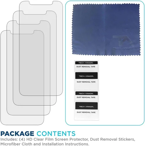 Miniatura 7 de Tech Armor Protector de pantalla para iPhone de 6.1 pulgadas, película transparente HD, máxima protección de pantalla, claridad cristalina, fácil