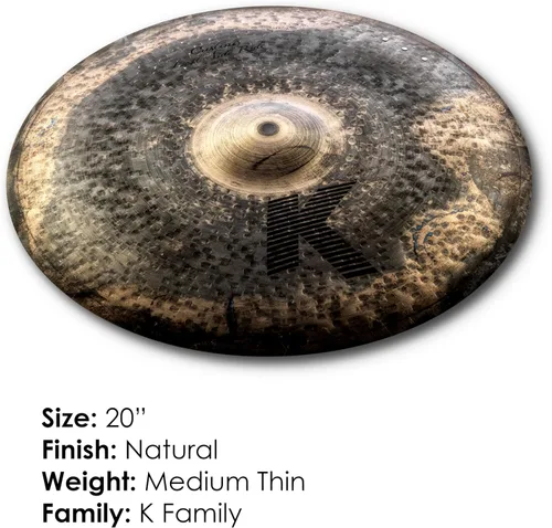 Miniatura 2 de Zildjian K - Platillo de paseo lateral izquierdo personalizado, 20 pulgadas