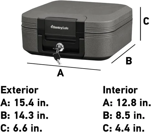 Miniatura 6 de SentrySafe - Caja ignífuga e impermeable con cerradura de llave