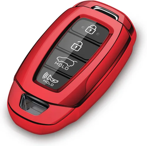 Miniatura 6 de Funda para llave de coche Hyundai 2024 2021 2022 2023 Accesorios Rojo
