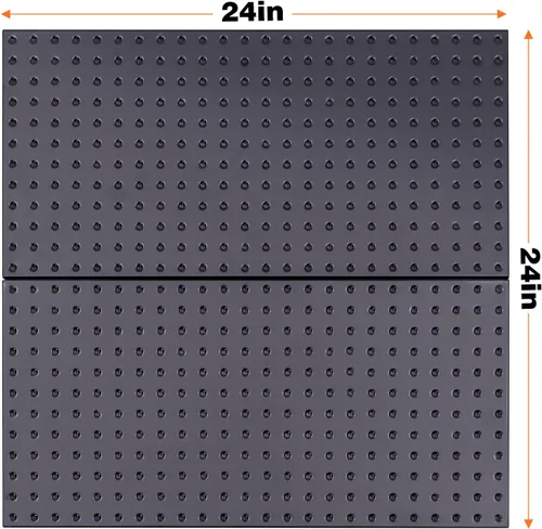 Miniatura 2 de Ultrawall 2 piezas de paneles de pared de tablero de clavijas de metal, tableros de clavijas para almacenamiento de herramientas de garaje