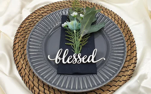 Miniatura 7 de Tarjetas de lugar bendecido, tarjetas de lugar de Navidad personalizadas, ajuste de lugar de cena personalizado, decoración de mesa de otoño