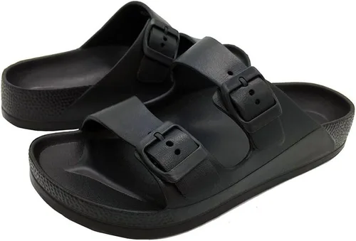 Miniatura 7 de FUNKYMONKEY Sandalias planas de EVA ajustables con doble hebilla para hombre