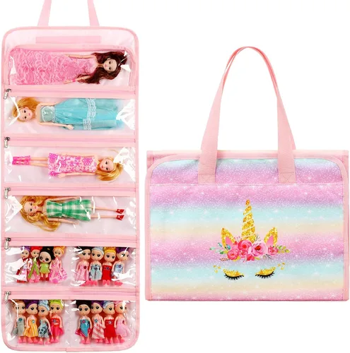 Miniatura 10 de Bolsa de Almacenamiento para Muñecas de Juguete, Estuche de Transporte Compatible con LOL Surprise Toys Dolls Omg, Organizador Colgante Bolsa