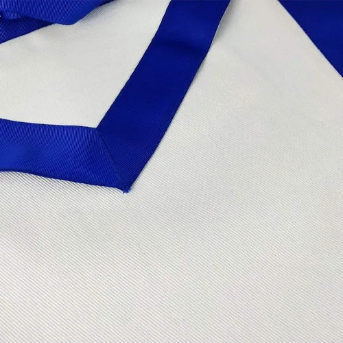 Miniatura 5 de Masonic Master Mason Blue Lodge Delantal de tela blanca con borde de cinta de grogrén azul, Blanco y azul