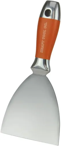 Kraft Tool DW729PF - Cuchillo para juntas de acero inoxidable con mango de agarre seguro, 4 pulgadas