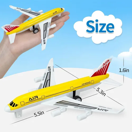 Miniatura 3 de Juguetes de Avión, Avión de Metal con Retroceso para Niños y Niñas de 3 4 5 6 7 Años, Modelos de Aviones Die Cast, Vehículos de Juego para Niños