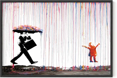 Miniatura 24 de HAUS AND HUES Póster de arte callejero Banksy - Arte pop grafiti - Sin marco 12"x16" Banksy Pulp Fiction