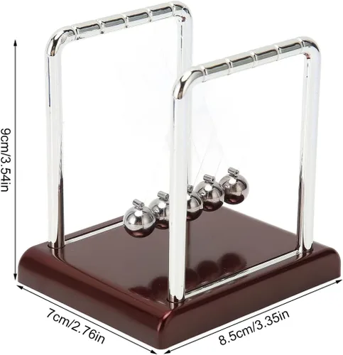 Miniatura 2 de Péndulo de equilibrio oscilante, cuentas grandes, bolitas de equilibrio de cuna, juguetes de escritorio, hierro forjado, ciencia física, péndulo