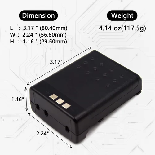 Miniatura 2 de Reemplazo de batería Ni-MH de 7.2V 1100mAh BP-173 para radios bidireccionales Icom IC-T7H, IC-T22A, IC-W32A, IC-W31, BP-180