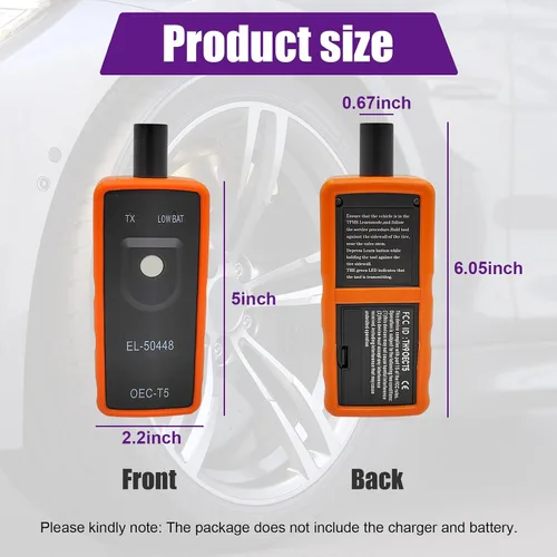 Miniatura 2 de Herramienta de reaprendizaje TPMS Dickno para sensor de neumáticos, herramienta de activación y reseteo de programación automática EL-50448
