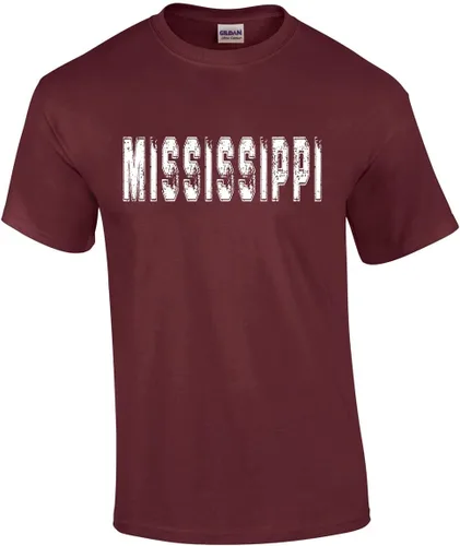 Miniatura 7 de Camiseta de manga corta para hombre, diseño con nombre de estado desgastado, para hombre
