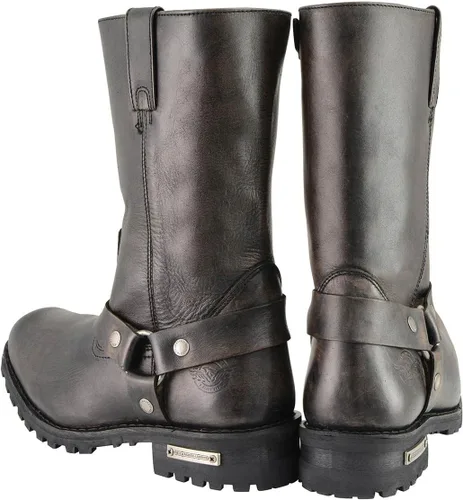 Miniatura 6 de Milwaukee Leather MBM9005 - Botas de motocicleta con arnés de punta cuadrada clásica de 11 pulgadas para hombre
