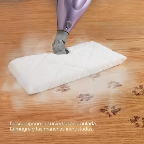 Miniatura 4 de Shark Mopa de vapor con 2 almohadillas lavables de doble cara, desinfectante de vapor, dirección giratoria, ligera, limpiador de vapor para suelos