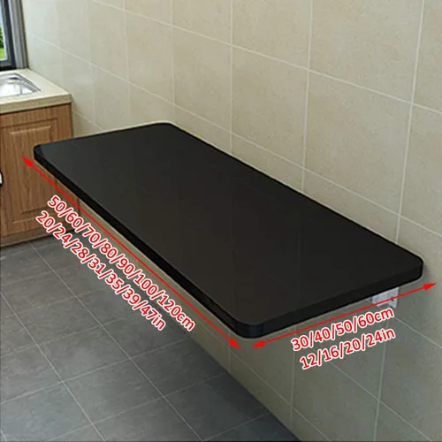 Miniatura 2 de Mesa plegable invisible para montar en la pared, mesa de comedor flotante de cocina, escritorio para ordenador portátil, escritorio para niños, 27
