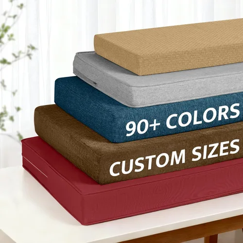 Miniatura 9 de mudilun Cojín de banco personalizado, color personalizado/tamaño/parte inferior antideslizante, cojín para columpio de porche al aire libre, cojines