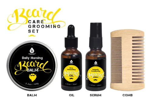 Miniatura 2 de Pursonic Fathers Day Beard Kit Gifts For men - Care Grooming Set-Ultimate - Beard Grooming Kit For Men - Beard Comb, Beard Oil,Beard Balm & Beard
