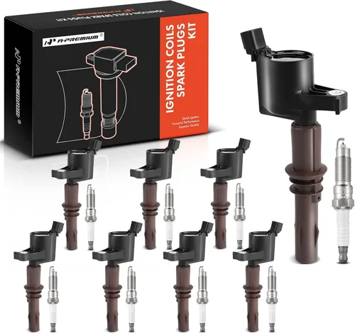 A-Premium Bobinas de encendido y bujías compatibles con Ford F-150, F-250/F350 Super Duty, Explorer, Mustang, Expedition & Lincoln Navigator y