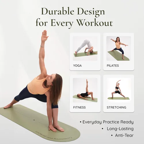 Miniatura 5 de Tapete de Yoga en forma de arco, goma de poliuretano ecológico, tapete de ejercicio antideslizante para Yoga, Pilates, entrenamiento en casa