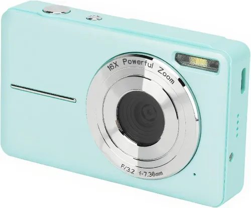 Cámara digital, FHD 1080P 44MP cámara de enfoque automático para vlogging con pantalla IPS HD de 2.5 pulgadas, zoom digital 16X, cámara compacta de