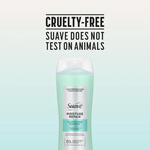 Miniatura 9 de Suave Champú reparador de humedad, sin sulfatos, para restaurar la humedad con cada lavado, seguro para el cabello tratado con color, 12.6 onzas