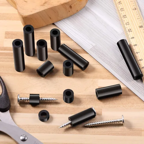 Miniatura 7 de Outus 120 tornillos de toma de corriente eléctrica, espaciadores extensores de salida eléctrica, espaciadores de goma redonda para interruptor