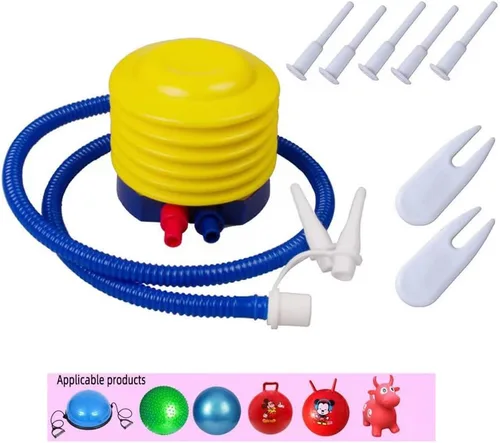 Miniatura 2 de Bomba de bola de yoga, bombas de ejercicio, prensa manual de pie, inflador de aire con clavija de enchufe, kit adaptador de tapón para deportes