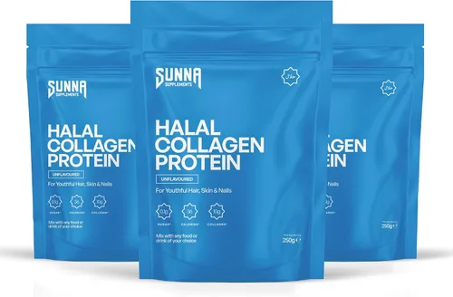 Miniatura 10 de SUNNA SUPPLEMENTS Polvo de colágeno halal alimentado con pasto, péptidos bovinos hidrolizados tipo I y III para soporte de articulaciones, piel