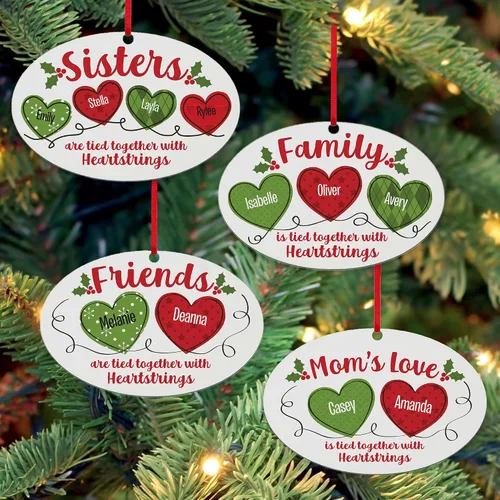 Miniatura 2 de Let's Make Memories Adorno de Navidad Personalizado - Adorno Conmemorativo 2025 para Amigos o Grupo de Amigos - Cualquier 2-6 Nombres - Decoración