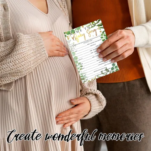 Miniatura 5 de Woodland - Juegos de baby shower, juegos de doble cara con nombre de esa canción de bebé y juego de peleas de bebé (paquete de 30) con 1 tarjeta