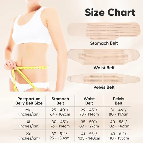 Miniatura 6 de 3 en 1 Soporte Posparto para el Abdomen. Banda para el vientre para etapa posnatal, embarazo, maternidad, fajas moldeadoras de cuerpo para mujeres