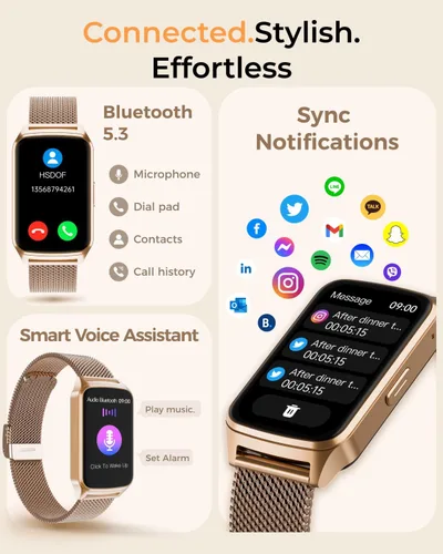 Miniatura 4 de Reloj de seguimiento de actividad física para hombres y mujeres, rastreador de actividad para iPhone y Android con contador de pasos, calorías