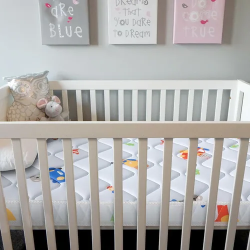 Miniatura 6 de Letmxiu Colchón de bebé de alta calidad para cuna y cama infantil, 100% tela de punto, superficie polar de alta calidad, hipoalergénico, suave