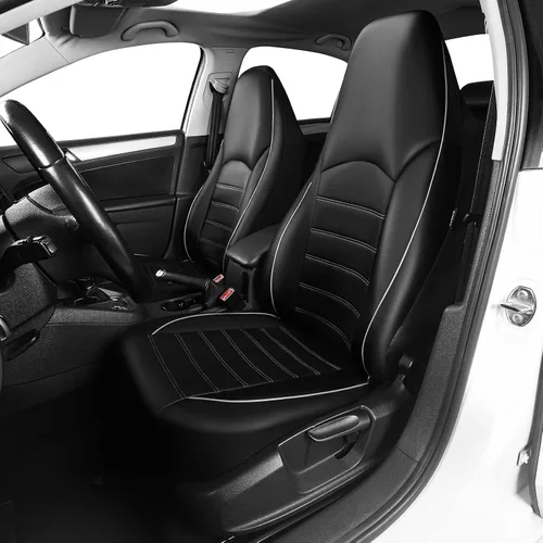 TOYOUN fundas clásicas universales de cuero sintético para asiento delantero de automóvil, respaldo alto, fundas para asiento tipo cubo - se adaptan