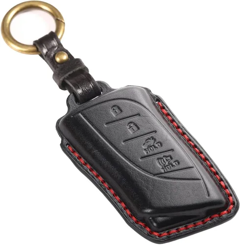Miniatura 9 de Funda de llavero de cuero para llaves de auto Lexus 2021-2025 ES RX 350 Compatible con la nueva carcasa de llave Lexus LS NX Negra