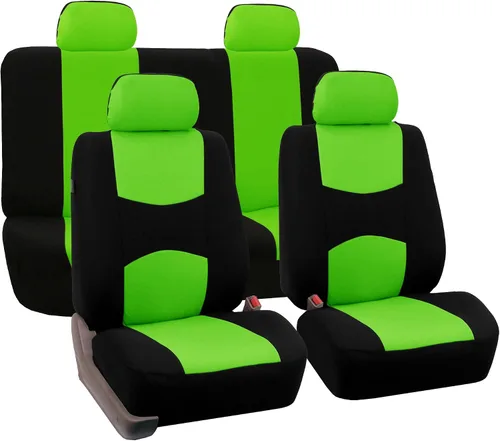 Miniatura 42 de FH Group - Juego de fundas de asientos para automóvil, de tela beige, para SUV, sedán y camioneta, para asientos de respaldo bajo con reposacabezas