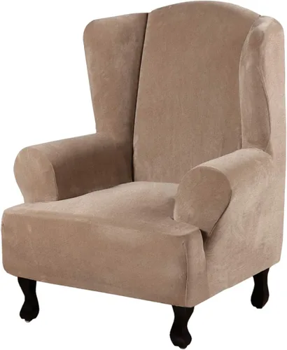 Miniatura 56 de H.VERSAILTEX Funda de terciopelo elástico para sillón, funda para sillón de 1 cojín para sala de estar, funda de muebles hecha de terciopelo grueso