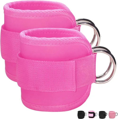Miniatura 9 de Correas de Tobillo de Fitness para Máquina de Cable, Kickbacks Ejercicios de Glúteos, Ejercicios de Parte Inferior del Cuerpo, Correas Ajustables