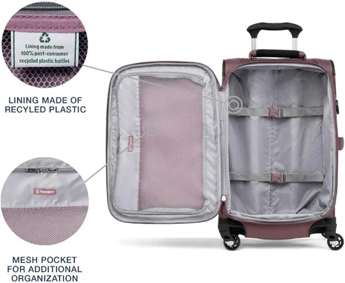 Miniatura 171 de Travelpro Maxlite 5 - Juego de 2 piezas de equipaje de mano de tela, expandibles con 4 ruedas giratorias, bolso blando para debajo del asiento, Negro