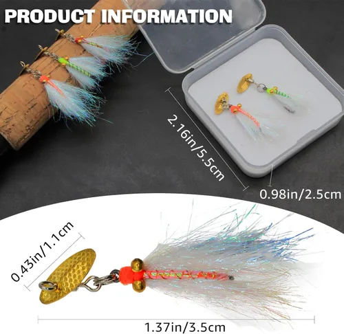 Miniatura 2 de Poppers de Pesca con Mosca Moscas Secas de Pesca con Mosca Señuelos de Pesca en Superficie Moscas Popper para Lubina Señuelos de Insectos Cebo D
