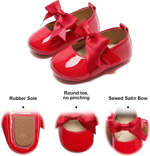 Miniatura 105 de Felix & Flora Zapatos de bebé de suela suave - Zapatos de bebé para caminar, mocasines, suela de goma, zapatos de cuna