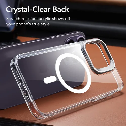 Miniatura 7 de ESR Funda para iPhone 14 Pro Max, Compatible con MagSafe, Funda Transparente para Teléfono con Soporte Stash Integrado para iPhone 14 Pro Max