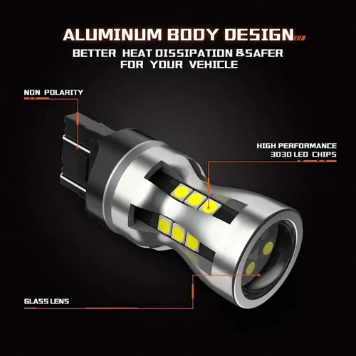 Miniatura 4 de SEALIGHT Bombilla LED 7440 7443, 6000K blanco brillante 3000LM para 7441 992 T20 W21W 7444 bombillas LED de repuesto para luces de marcha atrás