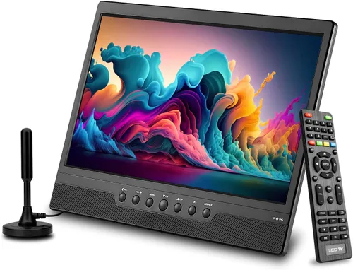 othoig Televisor portátil pequeño de 14 pulgadas con batería recargable - Sintonizador digital ATSC - Antena - y ranura de entrada USB/HDMI/AV,