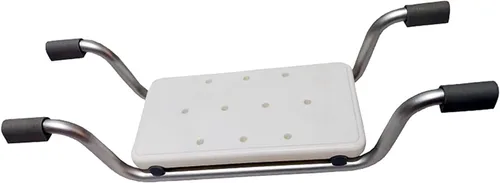 Miniatura 2 de Banco de baño, taburete de ducha resistente de aluminio de longitud ajustable, asiento de baño adecuado para bañeras con un ancho de apertura de 23
