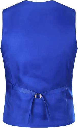 Miniatura 5 de AOYOG - Chaleco formal de negocios de hombres para traje o esmoquin