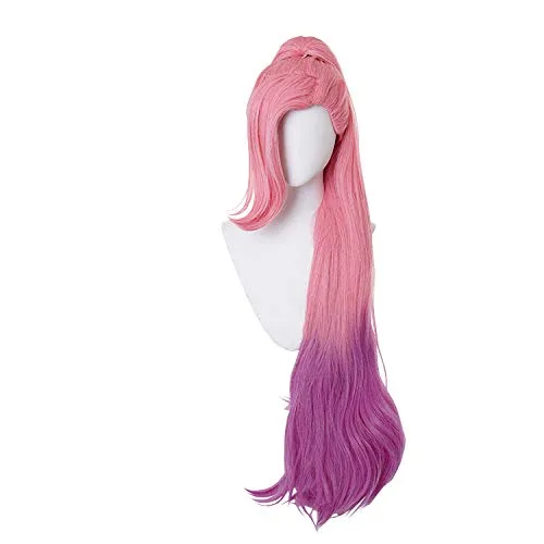 Miniatura 5 de Peluca de cabello ondulado largo degradado Anime Cosplay Hair COS (Azul)